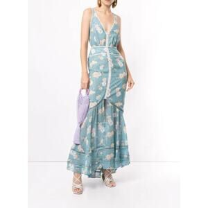 We Are Kindred Mia Maxi Dress Blue Teal Posey Womens 2 New with tags